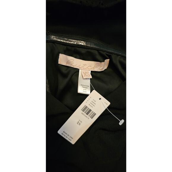 NWT Anthropologie Hutch Plunge Halter Fringe Knit Midi Dress $248 XS Black - Picture 5 of 5